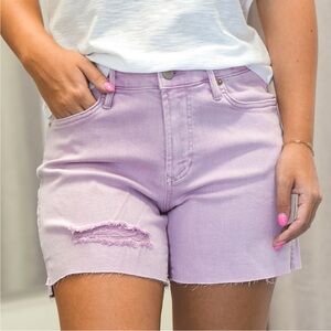 Dear John Julian Denim Shorts in Lavender Pink -NWT